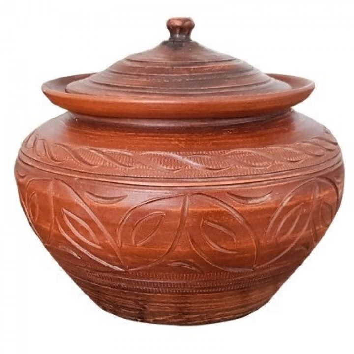 Глиняный горшочек (глечик) из обожженной керамики, 5 литра для таджикского тандыра